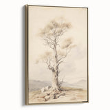 Vintage Botanical Art Prints – Solitary Tree Illustration