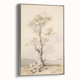 Vintage Botanical Art Prints – Solitary Tree Illustration