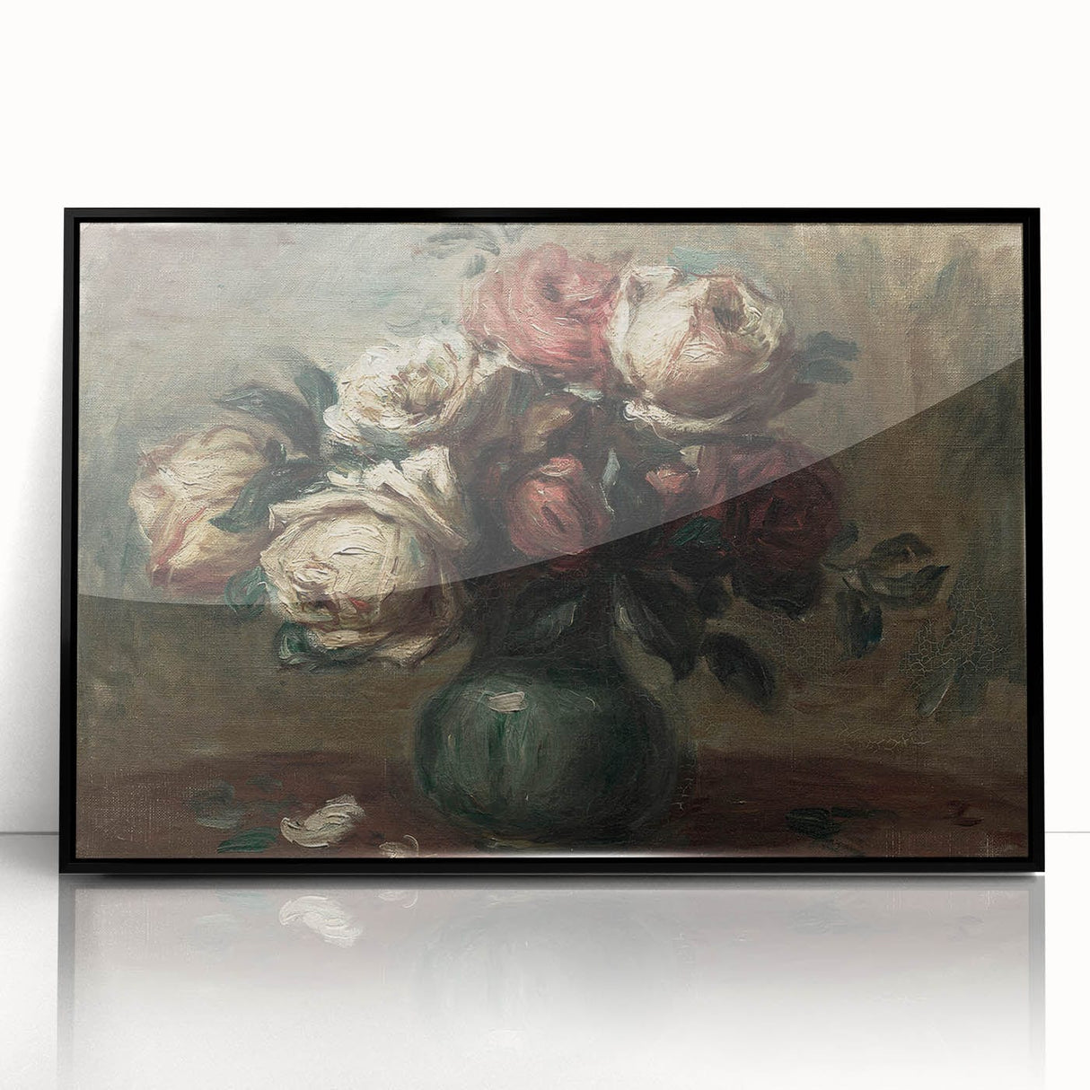 Vintage Roses Still Life – Classic Floral Wall Art Print