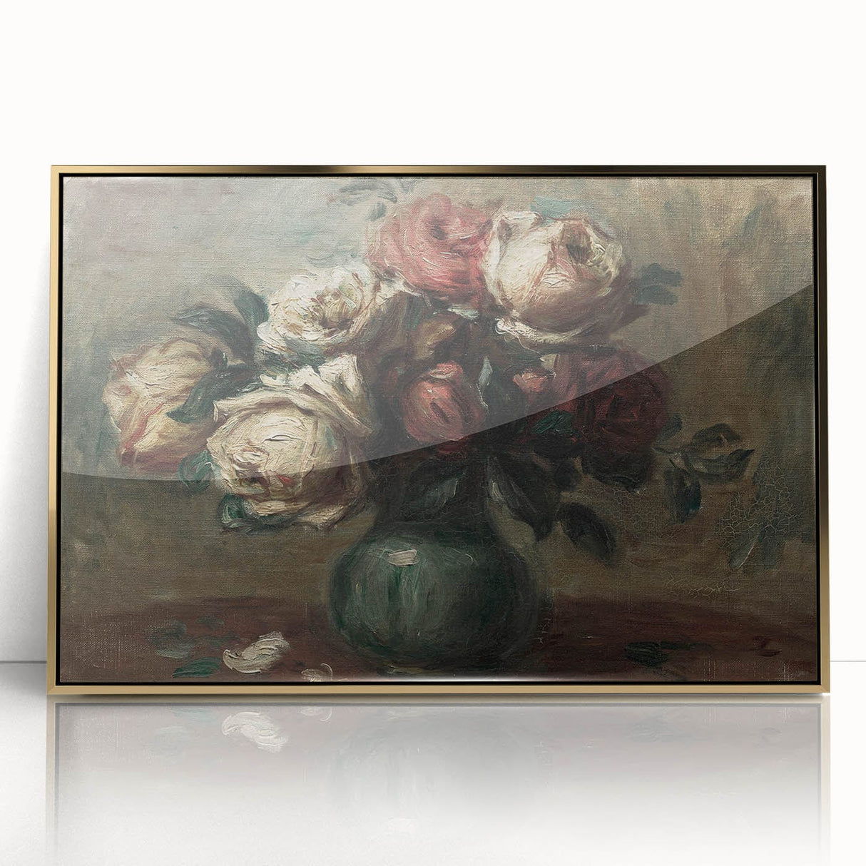 Vintage Roses Still Life – Classic Floral Wall Art Print
