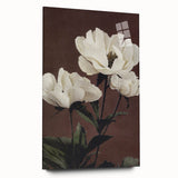 Vintage White Peonies Still Life – Elegant Floral Wall Art Print
