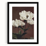 Vintage White Peonies Still Life – Elegant Floral Wall Art Print