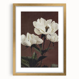 Vintage White Peonies Still Life – Elegant Floral Wall Art Print
