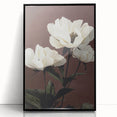 Vintage White Peonies Still Life – Elegant Floral Wall Art Print