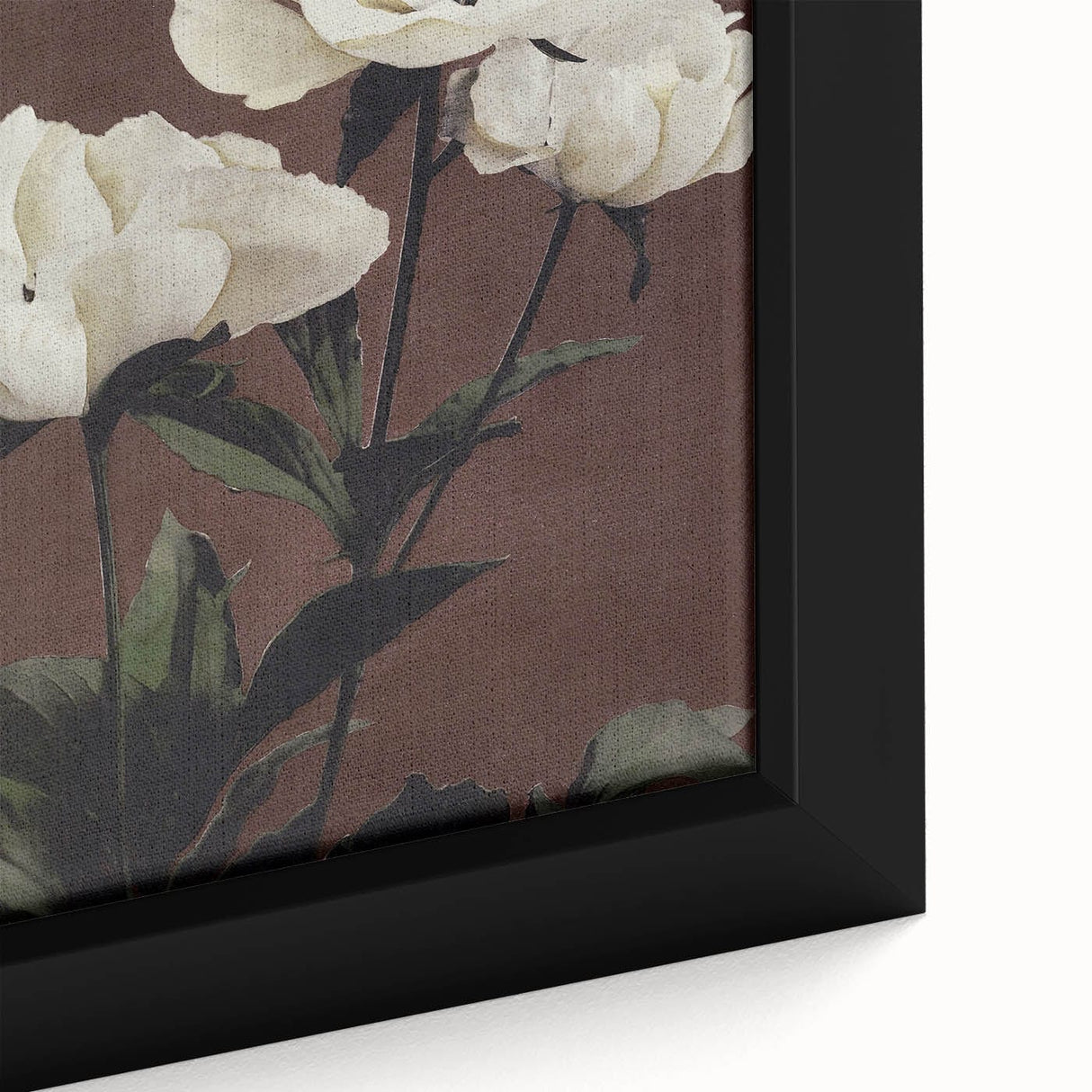 Vintage White Peonies Still Life – Elegant Floral Wall Art Print
