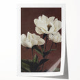 Vintage White Peonies Still Life – Elegant Floral Wall Art Print