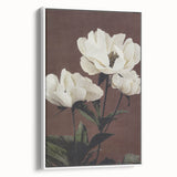 Vintage White Peonies Still Life – Elegant Floral Wall Art Print