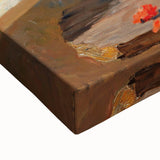 Vintage Red Poppies in Vase by Window – Framed Wall Art