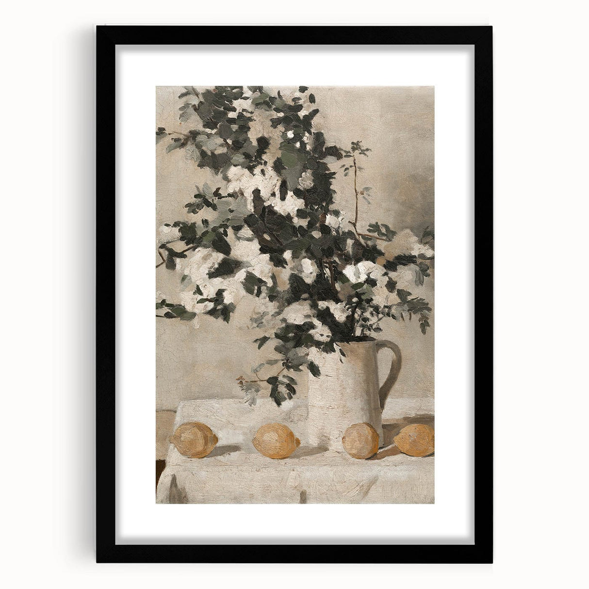 Vintage Botanical Art Prints - Antique Floral Jug Illustration
