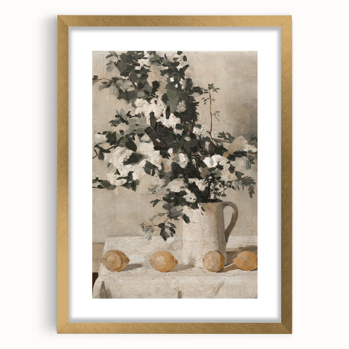 Vintage Botanical Art Prints - Antique Floral Jug Illustration