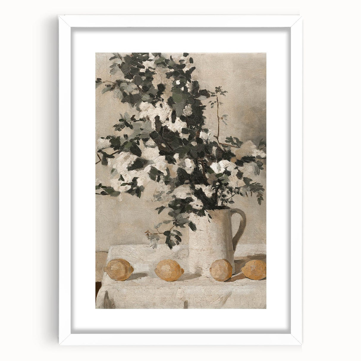 Vintage Botanical Art Prints - Antique Floral Jug Illustration