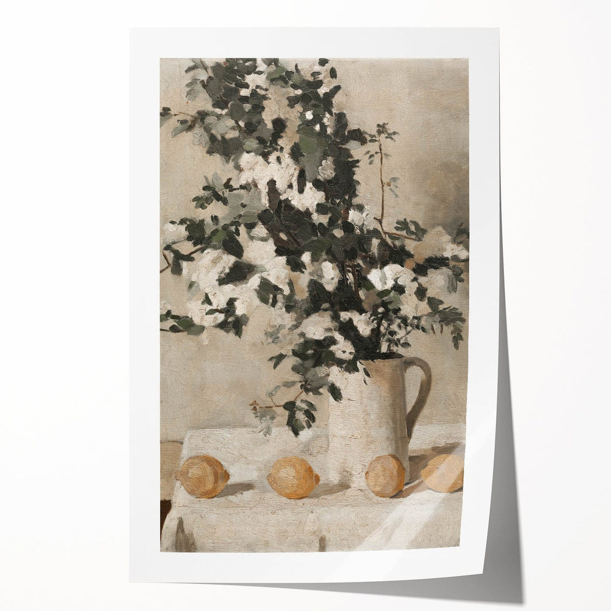 Vintage Botanical Art Prints - Antique Floral Jug Illustration