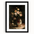 Vintage Botanical Art Prints - Antique Floral Vase with Roses