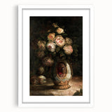 Vintage Botanical Art Prints - Antique Floral Vase with Roses