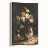 Vintage Botanical Art Prints - Antique Floral Vase with Roses