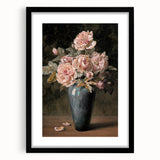 Vintage Botanical Art Prints - Antique Floral Vase with Roses