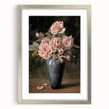 Vintage Botanical Art Prints - Antique Floral Vase with Roses