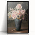 Vintage Botanical Art Prints - Antique Floral Vase with Roses