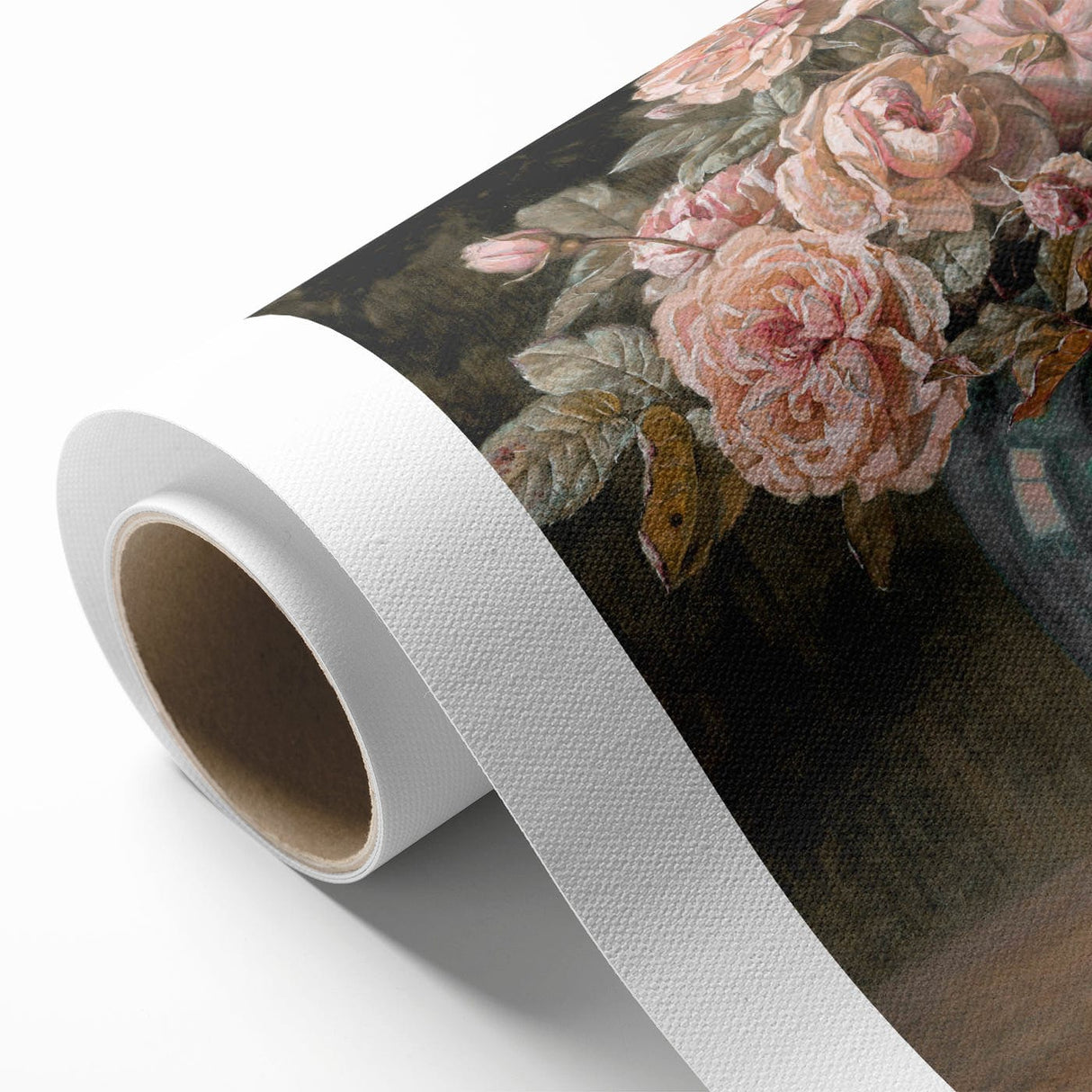 Vintage Botanical Art Prints - Antique Floral Vase with Roses