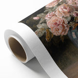 Vintage Botanical Art Prints - Antique Floral Vase with Roses