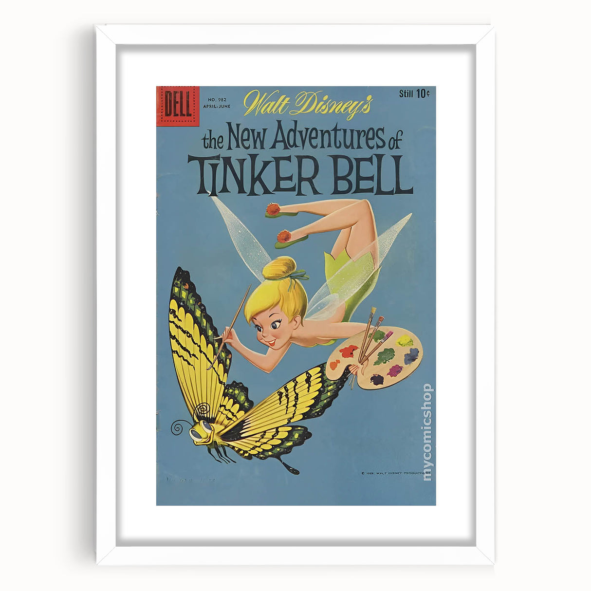Vintage Comics Wall Art – Tinker Bell Retro Fairy Tale Poster