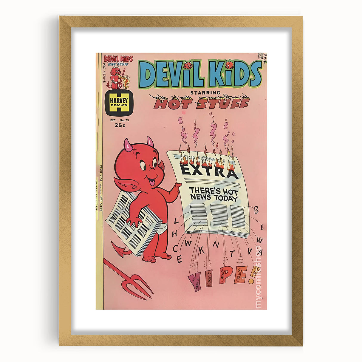 Vintage Comics Wall Art – Hot Stuff Devil Kids Retro Poster