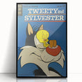 Vintage Comics Wall Art – Tweety and Sylvester Retro Poster