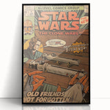 Vintage Comics Wall Art – Star Wars Clone Wars Retro Poster