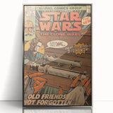 Vintage Comics Wall Art – Star Wars Clone Wars Retro Poster