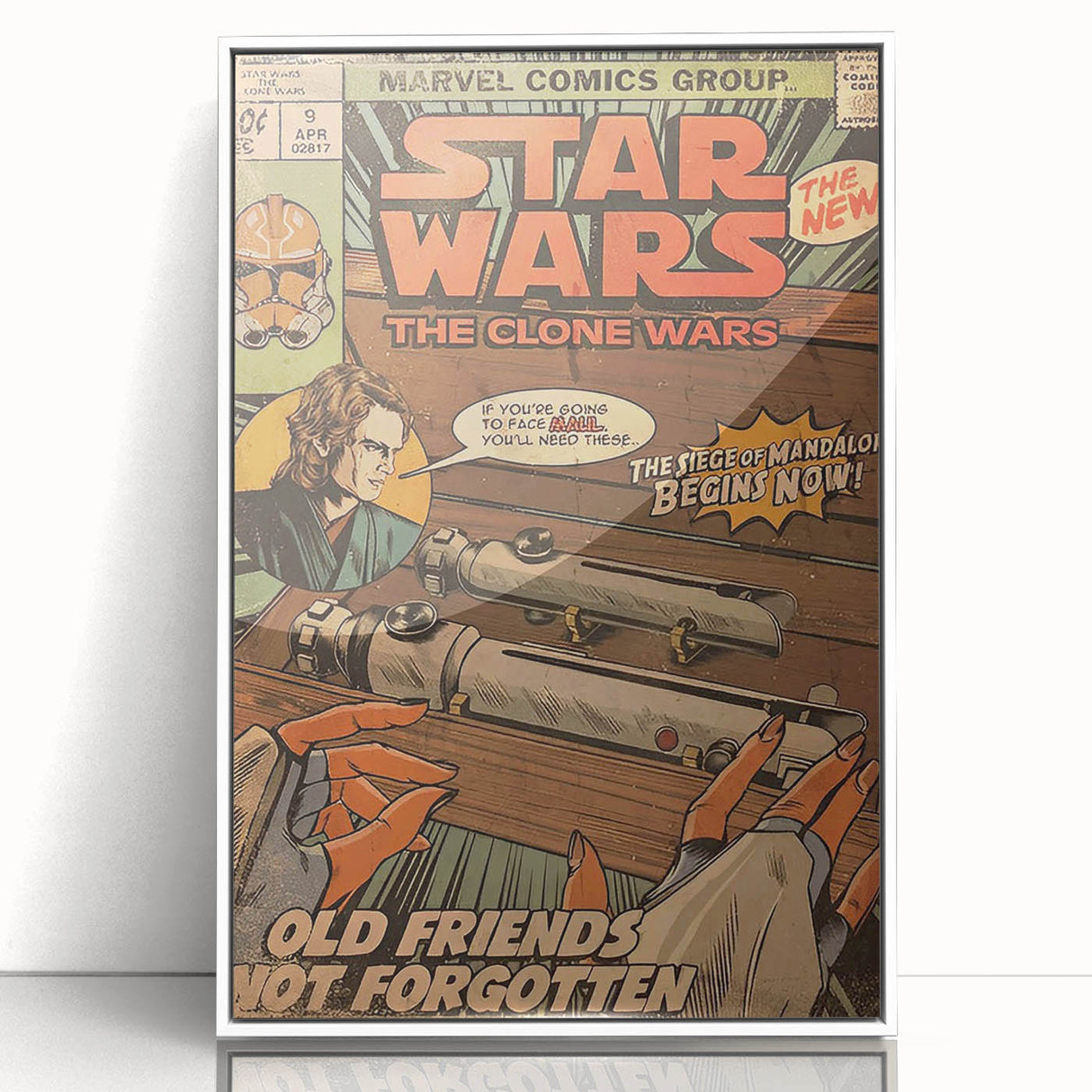 Vintage Comics Wall Art – Star Wars Clone Wars Retro Poster