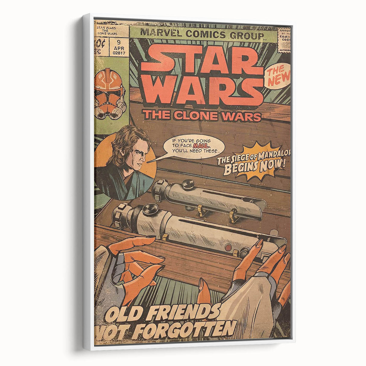 Vintage Comics Wall Art – Star Wars Clone Wars Retro Poster
