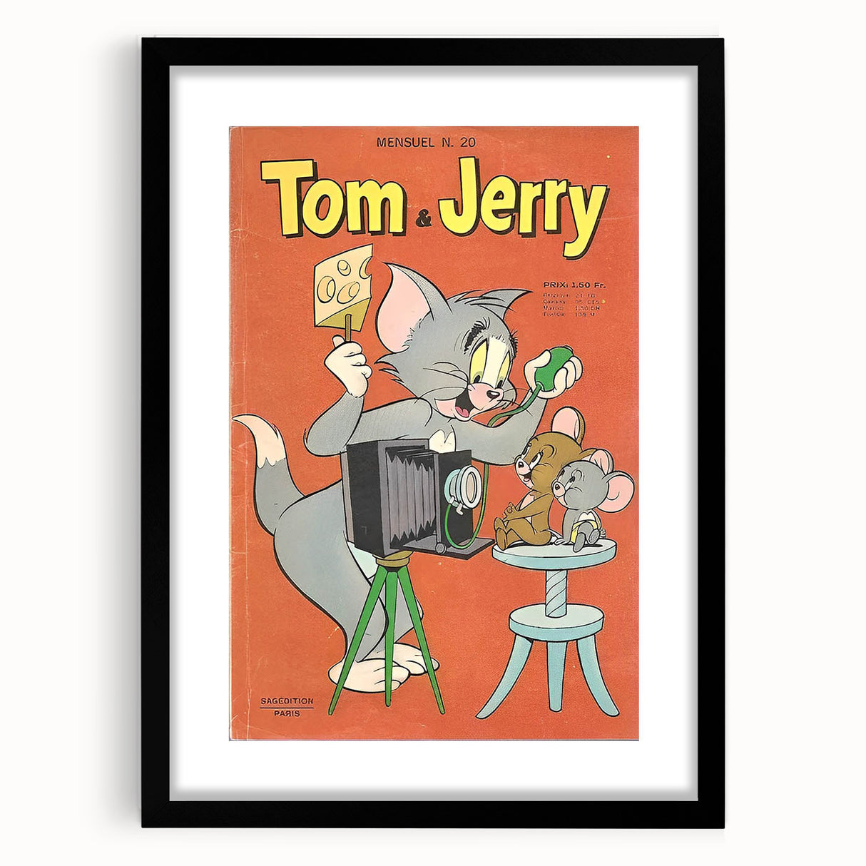 Vintage Comics Wall Art – Tom and Jerry Retro Cartoon Poster