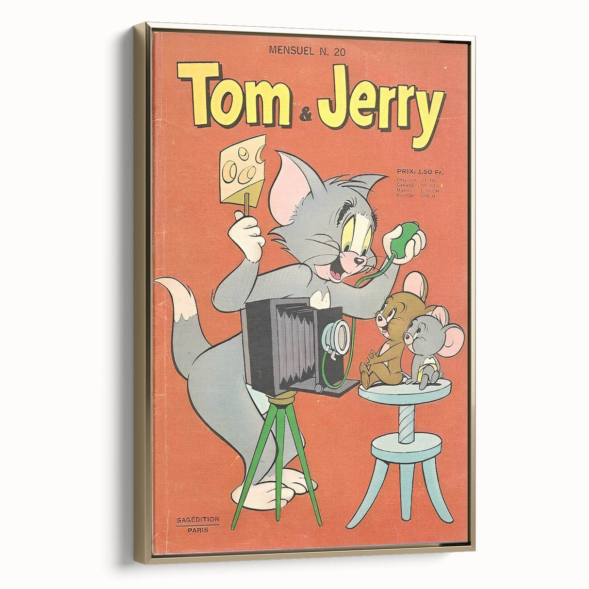 Vintage Comics Wall Art – Tom and Jerry Retro Cartoon Poster