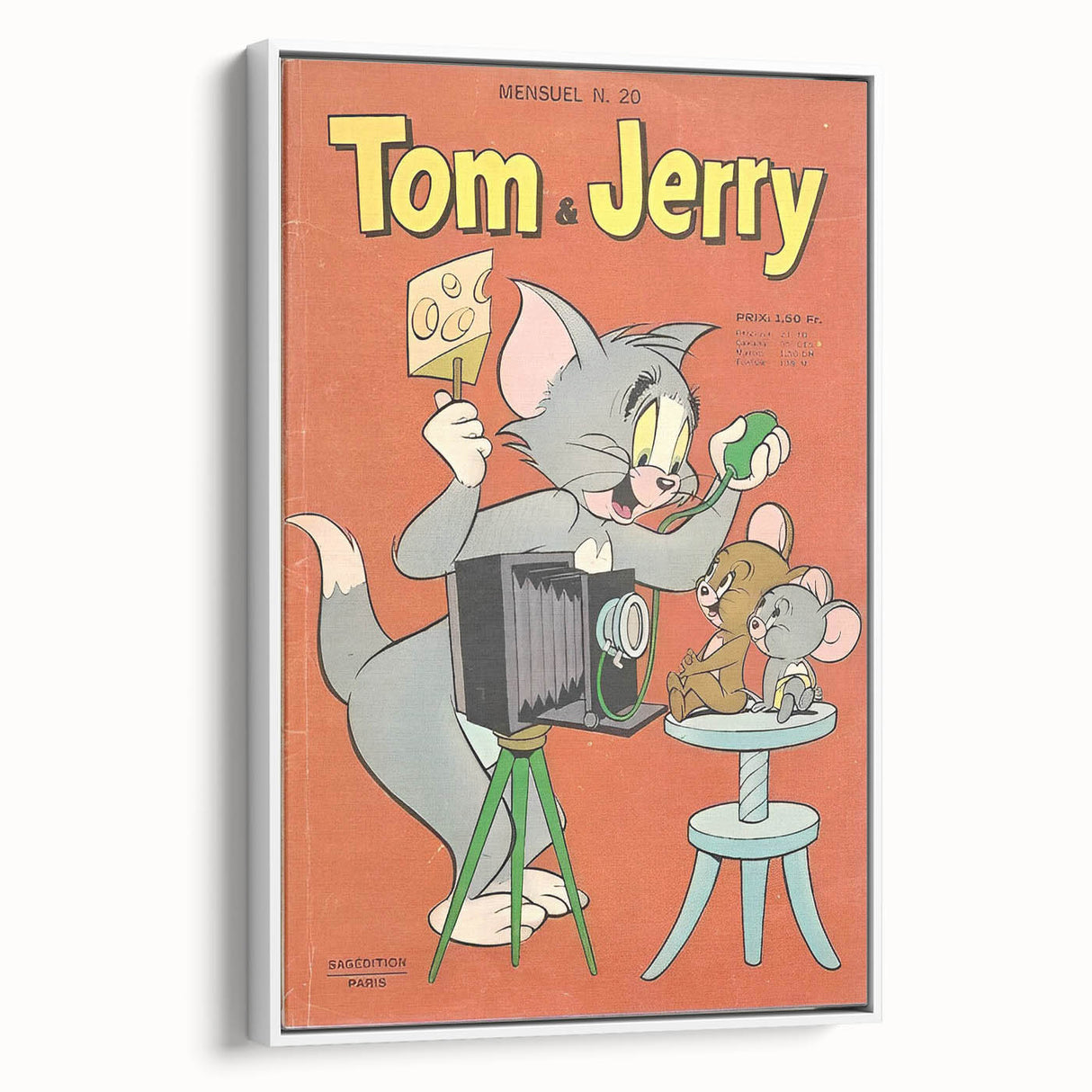 Vintage Comics Wall Art – Tom and Jerry Retro Cartoon Poster