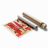 Vintage Comics Wall Art – The Flintstones Retro Cartoon Poster