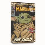 Vintage Comics Wall Art – The Mandalorian The Child Retro Poster