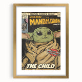Vintage Comics Wall Art – The Mandalorian The Child Retro Poster