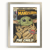 Vintage Comics Wall Art – The Mandalorian The Child Retro Poster
