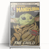 Vintage Comics Wall Art – The Mandalorian The Child Retro Poster