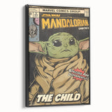 Vintage Comics Wall Art – The Mandalorian The Child Retro Poster