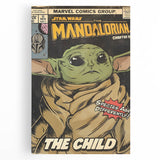 Vintage Comics Wall Art – The Mandalorian The Child Retro Poster