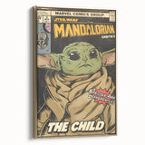 Vintage Comics Wall Art – The Mandalorian The Child Retro Poster