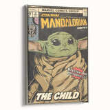 Vintage Comics Wall Art – The Mandalorian The Child Retro Poster