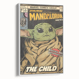 Vintage Comics Wall Art – The Mandalorian The Child Retro Poster