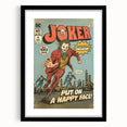 Vintage Comics Wall Art – Joker Retro Villain Comic Book Poster
