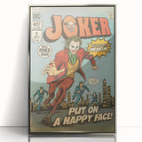 Vintage Comics Wall Art – Joker Retro Villain Comic Book Poster