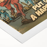 Vintage Comics Wall Art – Joker Retro Villain Comic Book Poster