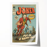 Vintage Comics Wall Art – Joker Retro Villain Comic Book Poster