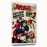 Vintage Comics Wall Art – The Avengers Retro Superhero Poster