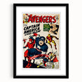 Vintage Comics Wall Art – The Avengers Retro Superhero Poster